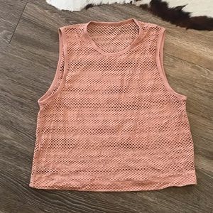 LULULEMON MESH PEACH TANK TOP